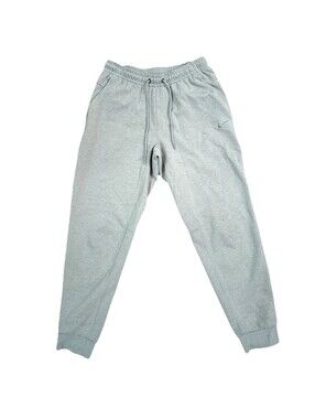 Nike Sweatpants Mens Small S Grey Embroidered Swoosh Jogger Pants Gym Training
